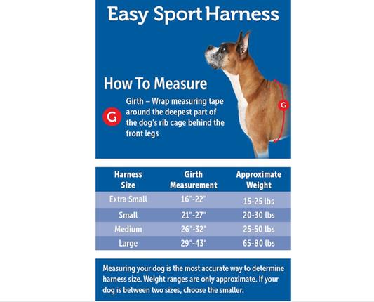 Petsafe harness outlet size chart