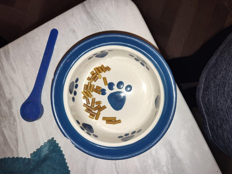 Pellets in food bowl