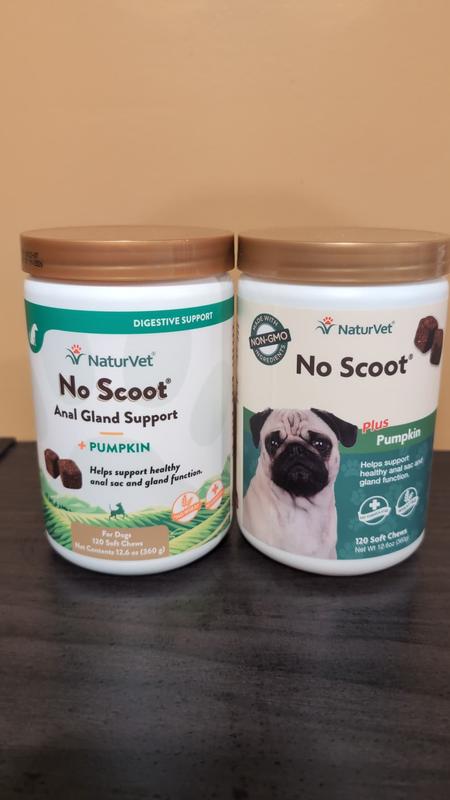 NATURVET No Scoot Plus Pumpkin Soft Chews Digestive Supplement for Dogs 60 count Chewy