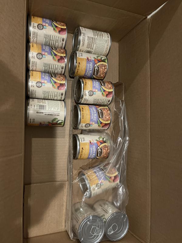 Packaging broken and cans dented