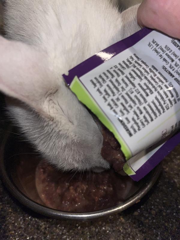It was a battle to get it in the bowl she was so keen.