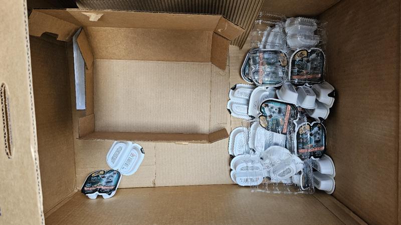 Food all dumped out of packaging.