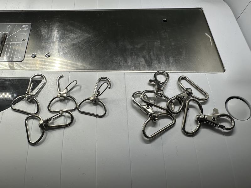 Original clips on the left, replacement ones on the right