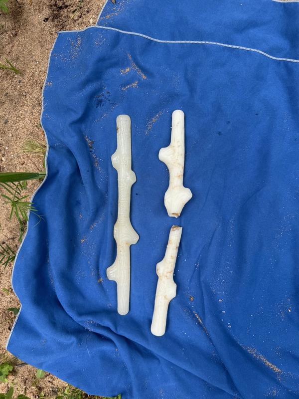 Stick on left is several years old. Stick on the right after 2 uses.