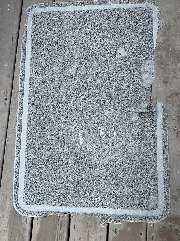 FRISCO Rectangular Cat Litter Mat, Grey, Large