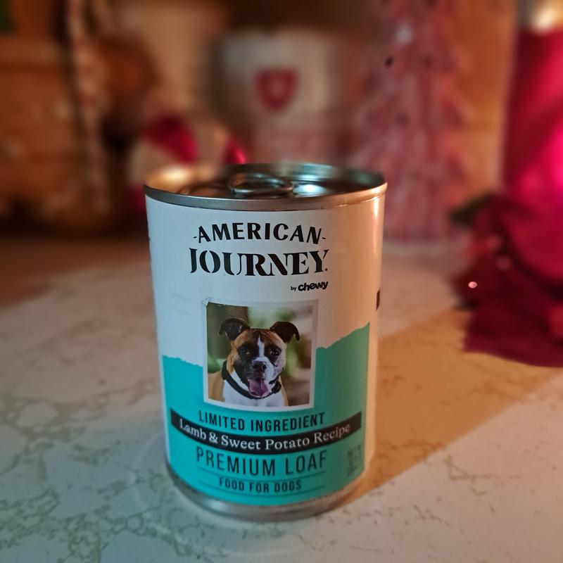 AMERICAN JOURNEY Limited Ingredient Diet Premium Loaf Lamb & Sweet Potato  Recipe Grain-Free Canned Dog Food, 12.5-oz can, case of 12 - Chewy.com