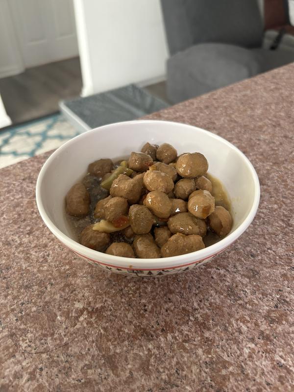 Close up beef stroganoff