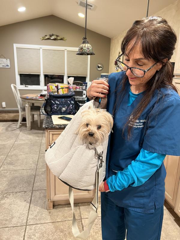 She is comfortable and ready to go