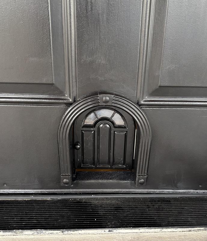 Painted other side to match black side of door