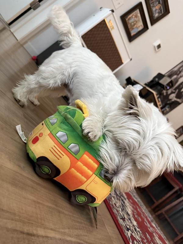 Stella loves throwing this super soft TMNT van around!
