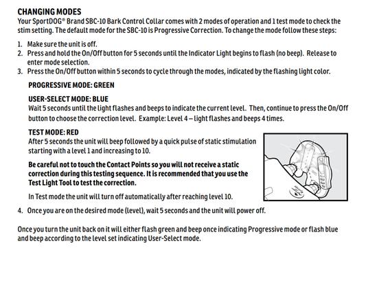  SportDOG Brand NoBark 10 Collar - Rechargeable