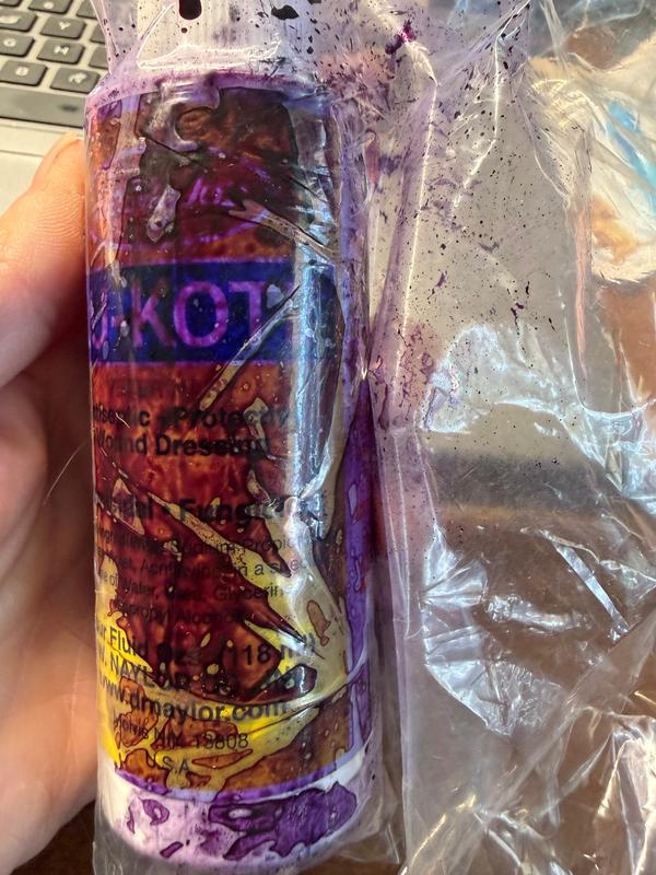 Messy!  But 4oz bottle is no match for 30# bag of feed in the same box.