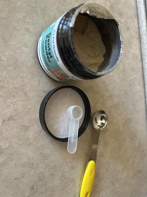 I have a half of a teaspoon measuring spoon for reference. The spoon they provide is probably about a quarter of a teaspoon