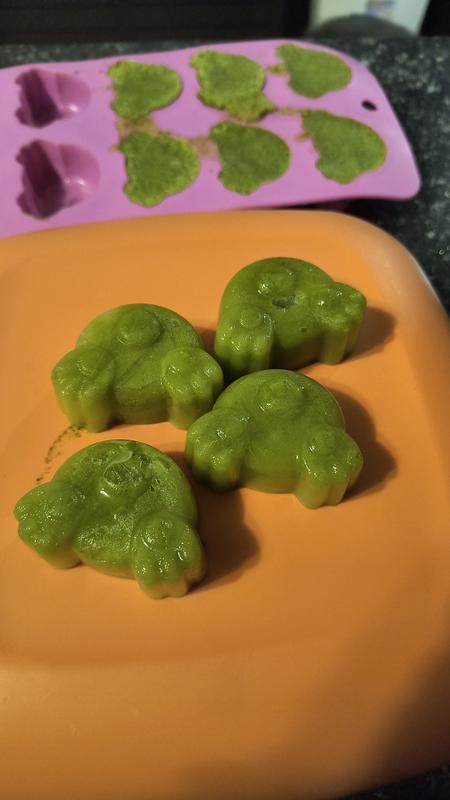 The milk when frozen