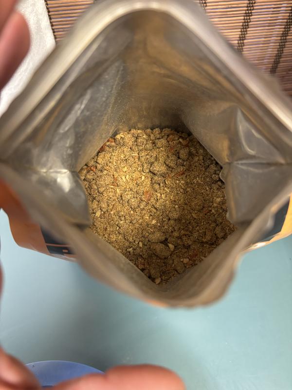 Smells great and you can actually see veggies in the mix!