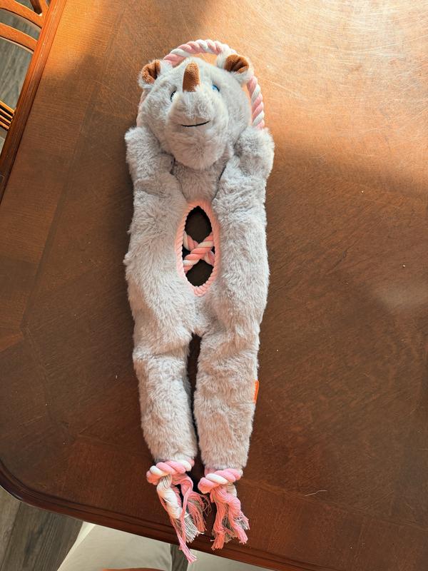 GROWL Jungle Tugz Rhino Squeaky Plush Dog Toy - Chewy.com