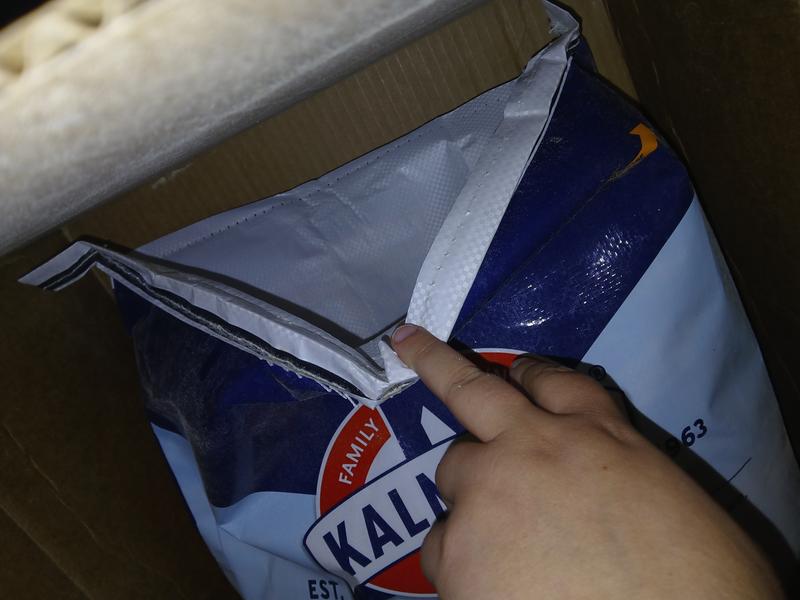 Bag fully opened while in box?!