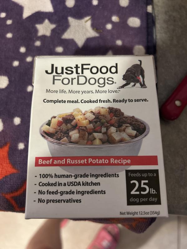 JUSTFOODFORDOGS Pantry Fresh Human-Grade Non-GMO Variety Pack Fresh Dog Food,  12.5-oz pouch, case of 8 