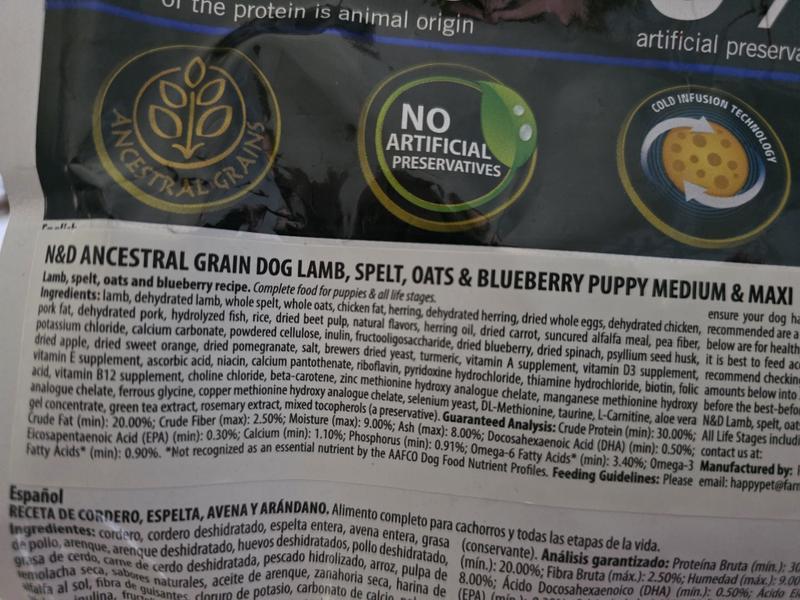 Real ingredient list
