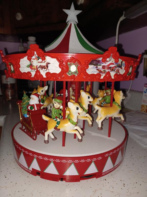 14 in. Animated Vintage Carousel – Mr. Christmas
