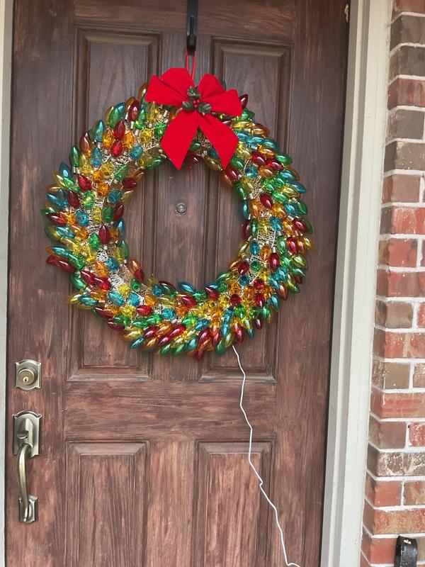 30 in. Retro C9 Bulb Wreath - Multi-Color – Mr. Christmas