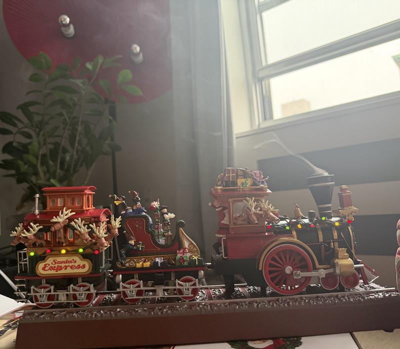 16 in. Animated Santa's Express Train – Mr. Christmas