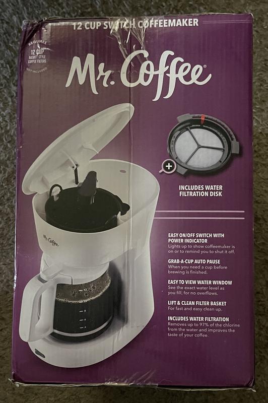 Mr Coffee 12 Cup Switch White Coffee Maker - Power Townsend Company