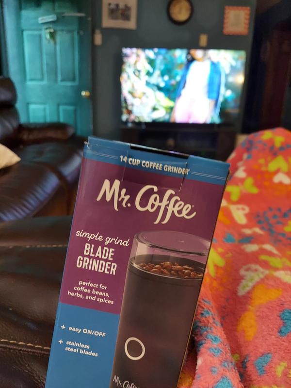 Mr. Coffee Simple Grind 14 Cup Coffee Grinder, Black