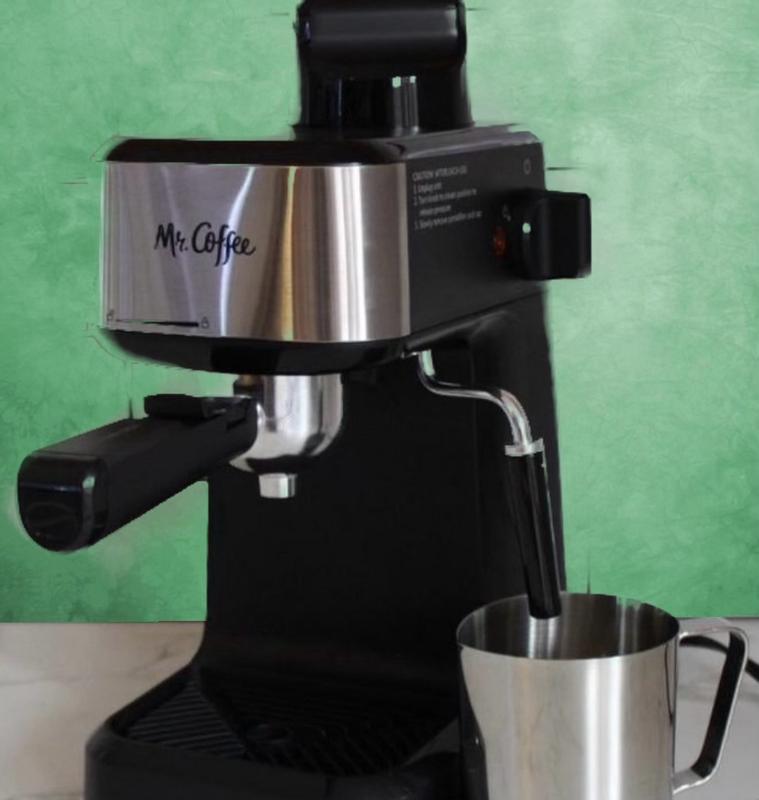 Mr. Coffee 4-Cup Stainless Steel Espresso Machine with Frothing