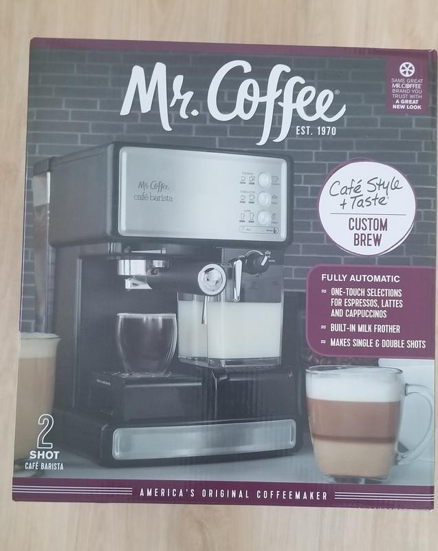 Mr. Coffee 2 Shot Pump Espresso & Cappuccino Maker, Black 