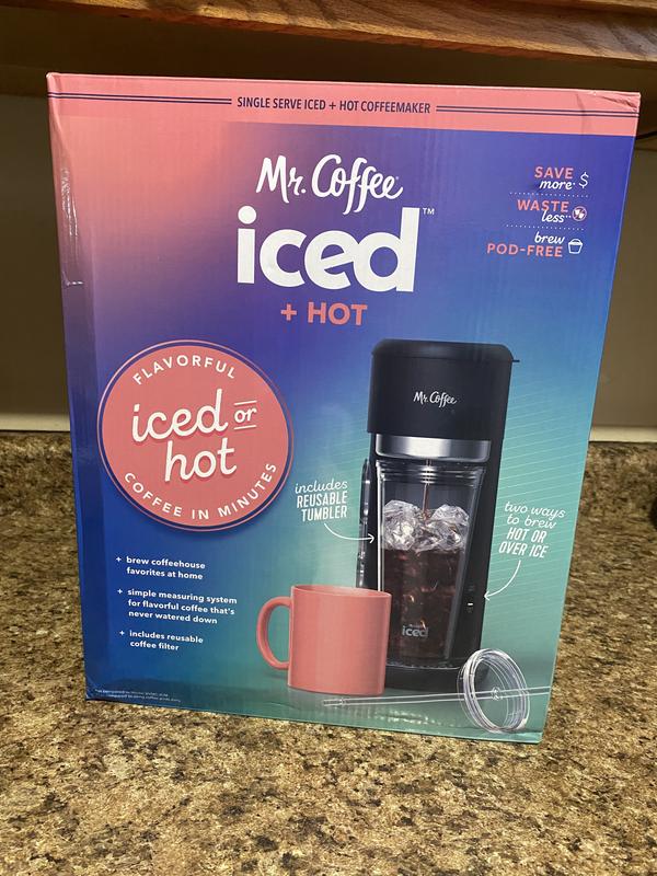 Mr. Coffee Frappe Single-serve Iced And Hot Coffee Maker/blender With 2  Reusable Tumblers And Coffee Filter - Black : Target