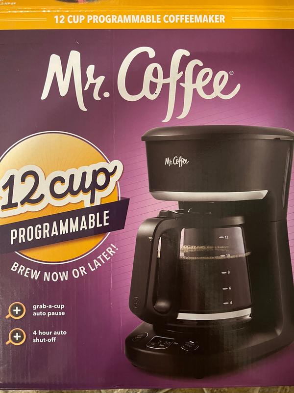 Mr. Coffee 12-Cup Programmable Coffeemaker, Brew Now or Later