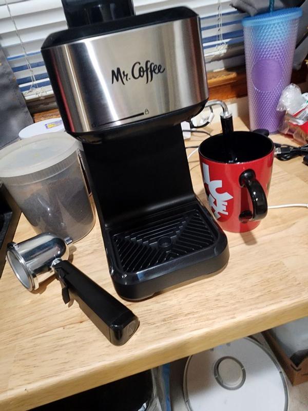 Mr. Coffee 4-Cup Stainless Steel Espresso Machine with Frothing