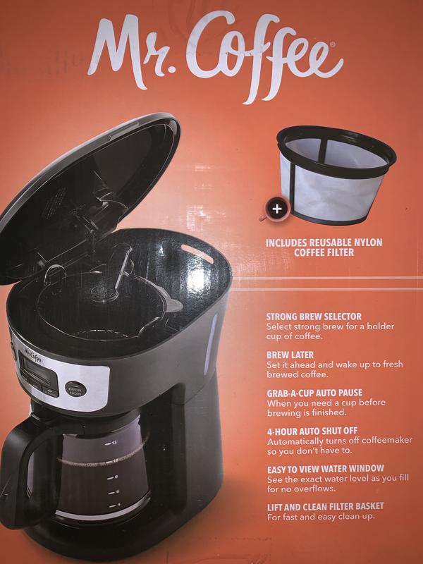 Mr. Coffee 12-Cup Programmable Coffee Maker with Rapid Brew System in Red  985120891M - The Home Depot