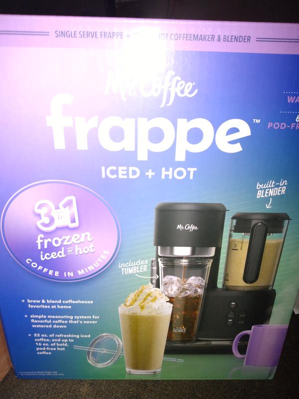 Mr. Coffee Frappe + Single Serve Coffee Maker with (2) 22-oz Tumblers 