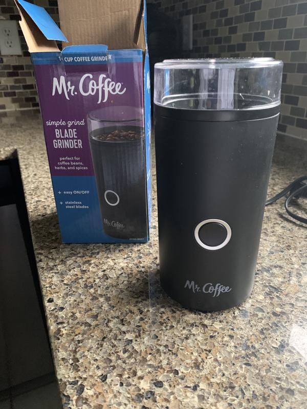 Mr. Coffee Electric Coffee Bean Grinder. Silver. Used exclusively