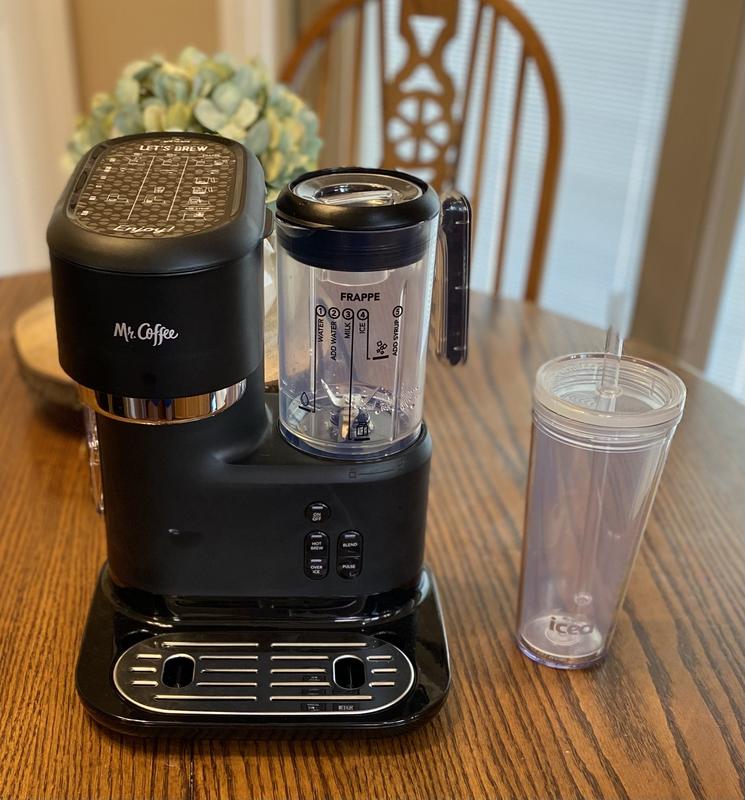 Mr. Coffee Single-Serve Frappe Iced and Hot Coffee Maker and Blender with 2  Tumblers - Lavender 