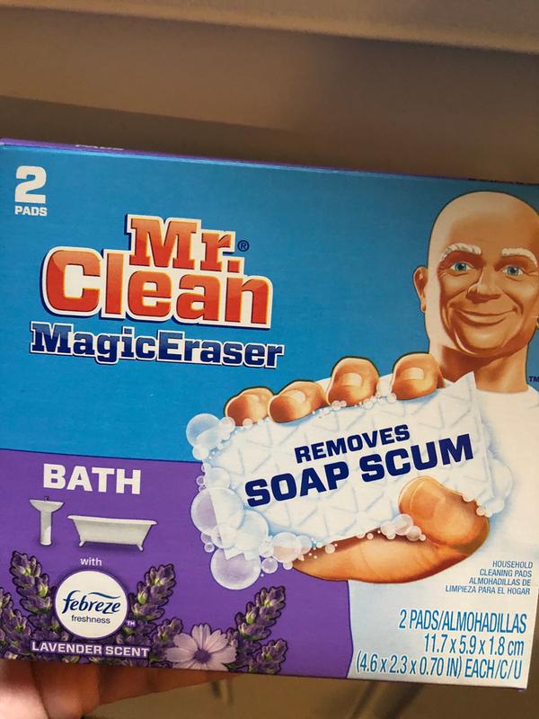 Mr. Clean Febreze Lavender Scent Magic Eraser Bath Cleaning Pads