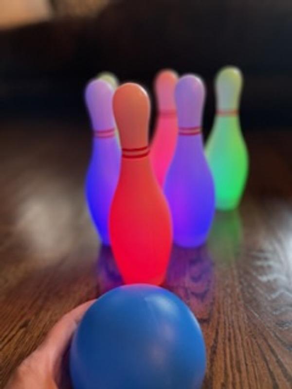 Super cute glowing led bowling set