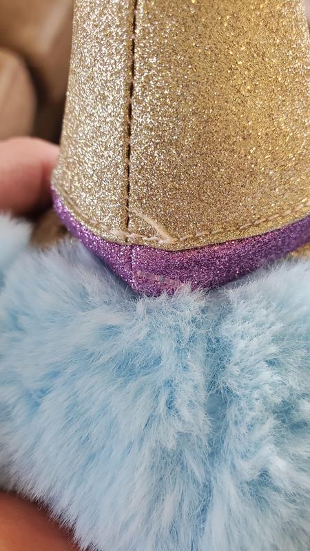 Headband comes fastened to plushy