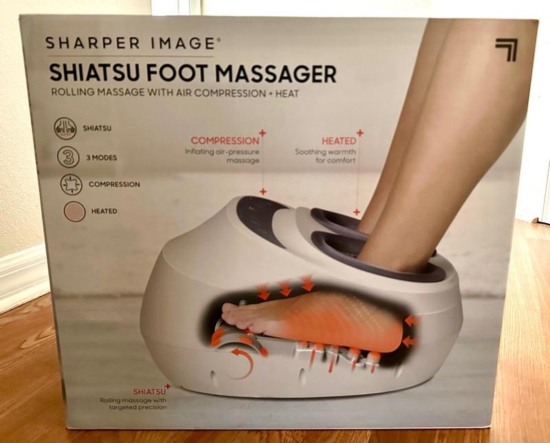 Sharper image heated foot pillow sales with vibration