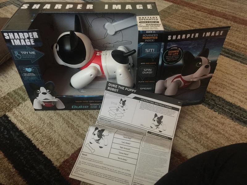 Sharper Image Duke the Trainable Robotic Puppy with Smart Bone Ages 6 Bloomingdale s