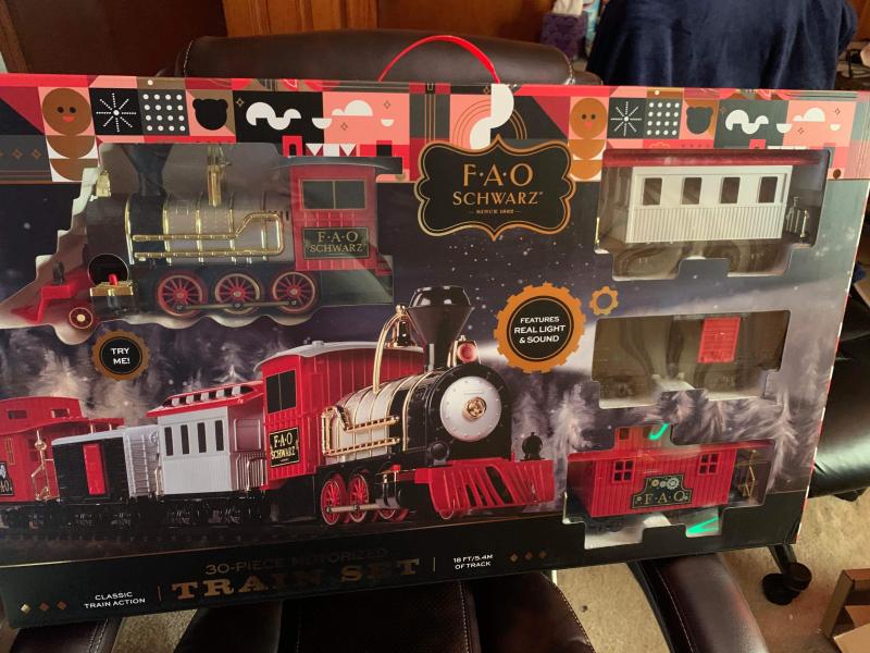 FAO Schwarz 30 Piece Motorized Classic Train Set 18' of 2024 Track Macy's Exclusive