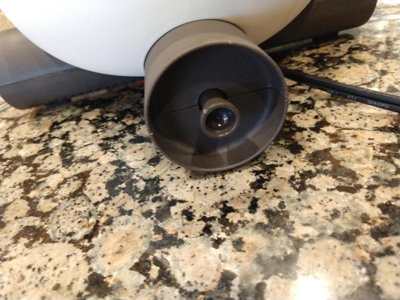 Skewer nestled in the end of the log!