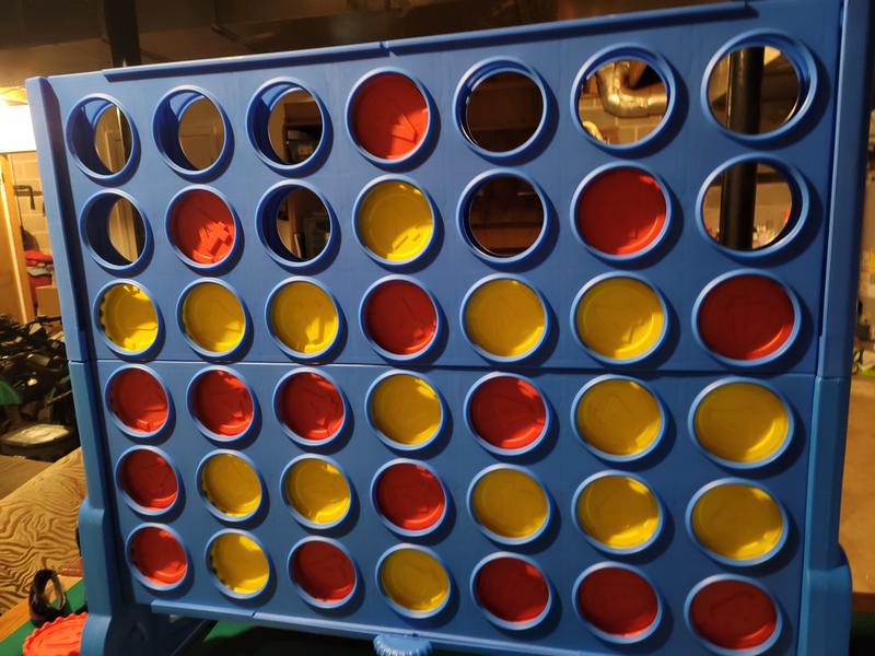 Cold out so we played indoors