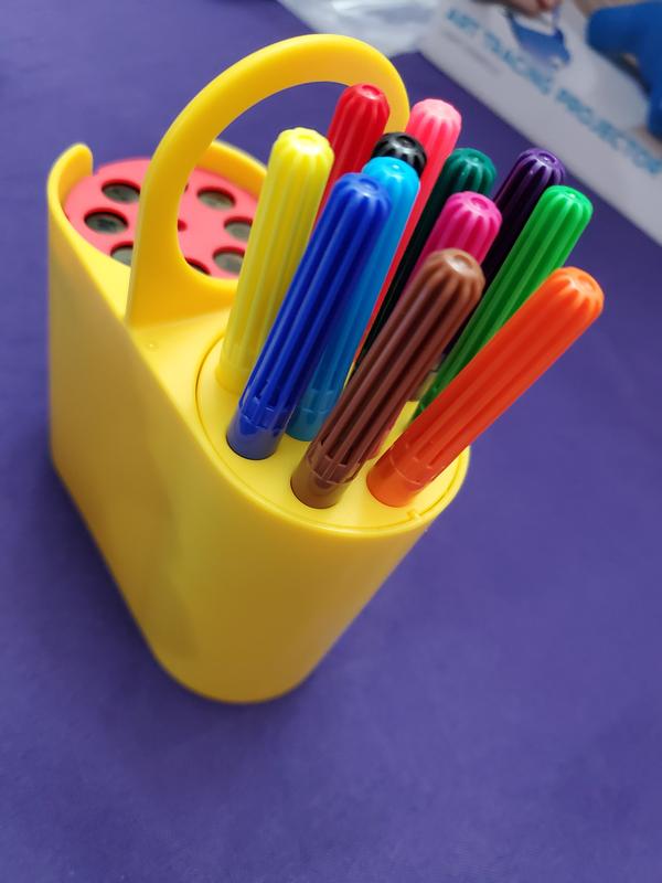 Storage for markers and 4 disks