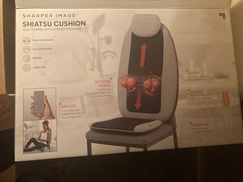 Sharper Image Shiatsu Smart Seat Massager for Neck, Shoulders, and