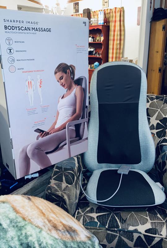 Sharper image body scan massage realtouch shiatsu best sale with heat