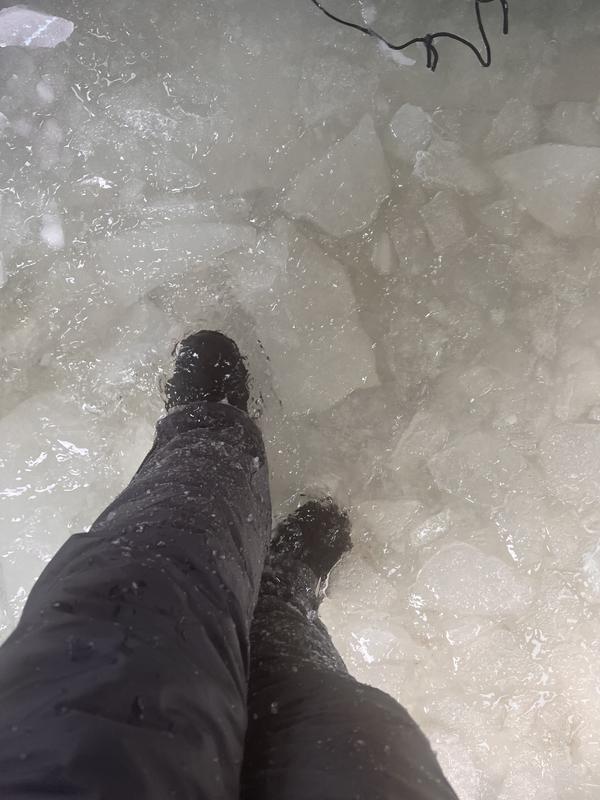 Three hours on the lake in slush four inches deep and temperatures were hovering around zero. Feet stayed warm and dry. Best boots ever!