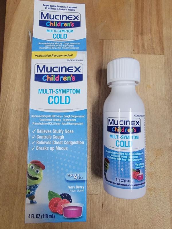 Children's Mucinex MultiSymptom Cold Liquid Very Berry, 40 OFF